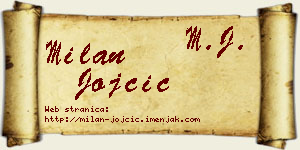 Milan Jojčić vizit kartica